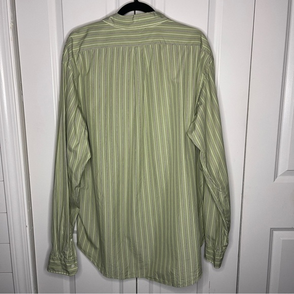 Polo Ralph Lauren Green Purple Vertical Striped Button Down Shirt Size XXL 2XL - Picture 7 of 8